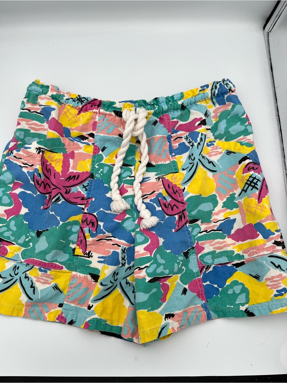 Vintage 80s California Splash Women’s Shorts AOP Beach Palm Tree Retro